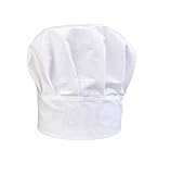 Pet-Jos Kochmütze Unisex Chef Kochmütze aus Baumwolle Küche Hotel Restaurant Gastro-Hüte Einstellbar für Männer, Frauen, Kochen, Weiß