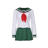Anime Inu-yasha Hi-gurashi Ka-gome Cosplay Japanische Schuluniform Halloween Sailor Kostüm (Color : A, Size : XXL)