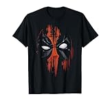 Marvel Deadpool Painted Face Distressed Hero Portrait T-Shirt