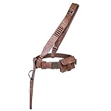 Hunter Gürtel mit Holster Brauner Leder-Schulterbund Cosplay Kostüm Zubehör für Erwachsene Herren (Braun)