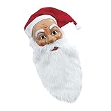 Weihnachtsmann Maske mit Plüschbart Weihnachten