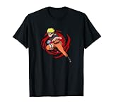 Naruto Shippuden Naruto auf Roter Wirbel T-Shirt