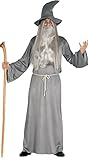 FIESTAS GUIRCA S.L.- 84466 Kostüm Mago Hexe Gandalf Adulto, Grau, L (52), 84466.0