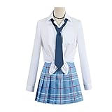 My Dress Up Darling Cosplay Kostüm Marin Kitagawa Outfit Hemd japanische Schule Mädchen Uniform (XS, A)