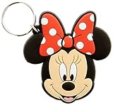 Minnie Mouse - Head, Schlüsselanhänger aus Gummi, 4.5 x 6 cm Mehrfarbig