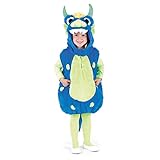 WOOOOZY Kinder-Kostüm Weste Monster blau, Gr. 104-110