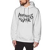 opn Mens Hooded Sweatshirt Motionless In White Logo Fashion Sweatshirtst White for Mans Sweatshirt White XXL