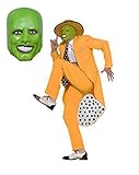 Mjparty Herren-Kostüm 'The Mask' Deluxe, Jim Carrey, 90er Jahre, Gangster Zoot-Anzug, Maske inklusive