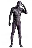 MODBE Black Spider Venom Cosplay Kostüme Halloween Maskerade Overall Weihnachten Performance Requisiten Onesies Anzug Kostüm Rollenspiel Outfit (Color : A-Venom, Size : Adult/185cm)