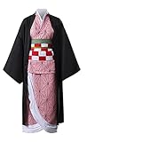 Anime De-mon S-layer Ne-zuko Cosplay Kostüm Erwachsene Täglich Casual Kimono Outfit Robe Uniform Anzug Halloween Party Uniform (Color : B, Size : XXL)