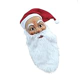 NET TOYS Weihnachtsmann Maske Nikolausmaske mit Rauschebart und Mütze Weihnachtsmannmaske Nikolaus Maske Weihnachtsmaske Santa Claus Karnevalsmaske Faschingsmaske