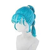 Dragon Ball Bulma Cosplay Perücke Blau Twist Braid Haar für Mädchen Frauen Halloween Karneval Party Geschenk