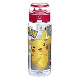 Zak Designs Marvel Comics Black Panther, Hulk, Captain America & Iron Man Wasserflaschen Tritan Bottle Pokemon Pikachu