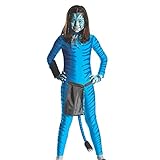 Vigcebit Avatar 2 Cosplay Kostüm für Kinder - Avatar Kostüm Jumpsuit, Blue Strip Bodysuit - Faschingskostüm Karneval Cosplay Geburstag Overall Kostüm Für Fans