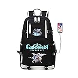 KEQING Genshin Impact Ganyu Cosplay School Bag Laptop Backpack Student Casual Outdoor Bag-Ganyu