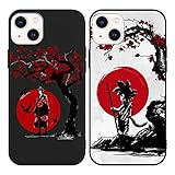 [2 Stück] Schutzhülle für Apple iPhone 13 6.1 Zoll Junge Kinder Anime Hülle und mit Cartoon Akatsuki Kakashi Motiv Handyhülle, Matte Stoßfest TPU Silikon Cover für iPhone 13