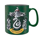 Harry Potter - Keramik Tasse Riesentasse 460 ml - Slytherin - Wappen Logo - Geschenkbox