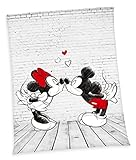 Disney XXL FLAUSCHDECKE Micky Maus Minnie Mouse KUSCHELDECKE TAGESDECKE ÜBERWURF 150 x 200cm Microfaserflausch
