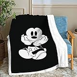 Amacigana Maus Bett Decken, Mouse Cartoon Fleecedecken for Erwachsene Kinder, 100% Mikrofaser, for Bettcouch und Sofa Fleece Couchdecke Flauschige Sofadecke Kuscheldecke (01,150cm×200cm)