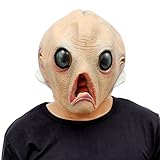CreepyParty Alien Maske Halloween Kostüm Party Latex Kopfmasken Außerirdisch Außerirdischer Karneval Masken