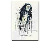 Paul Sinus Art Bob Marley I 90x60cm auf Leinwand gespannt fertig zum aufhängen