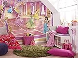 Komar Disney Fototapete | Disney Princess Glitzerparty | Größe: 368 x 254 cm (Breite x Höhe) | Mädchen, Prinzessin, Tapete, Kinder, Wand, Kinderzimmer, Dekoration | 8-4107