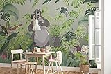 Komar Disney Welcome To the Jungle | Größe: 400 x 280 cm (Breite x Höhe), Bahnbreite 50 cm | Tapete, Wandbelag, Kinderzimmer, Schlafzimmer | DX8-030 Vlies Fototapete, grün, gelb