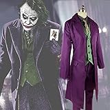 WPLHH Heath Ledger Cosplay Anzug Halloween Herren Film Der dunkle Ritter Joker Kostüm Lila Jacke Komplette Sets (Farbe: Komplettes Set (Mann), Größe: XXL)