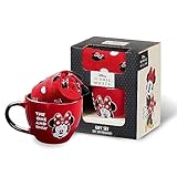 Disney Tasse und Socken Damen Set Stitch Geschenk Set (Rot Minnie)