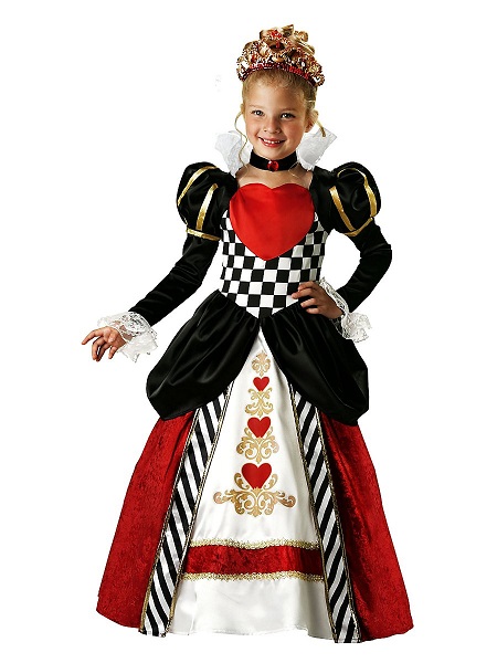 Herzkönigin-Kostüm-Kinder-Mädchen-Herzdame
